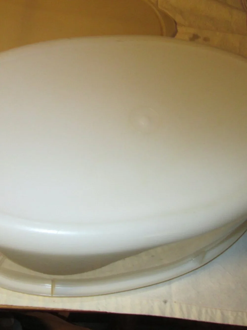 Vtg 3 pc Tupperware ham turkey chicken saver with rack